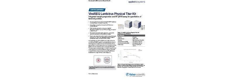 ViralSEQ Lentivirus Physical Titer Kit