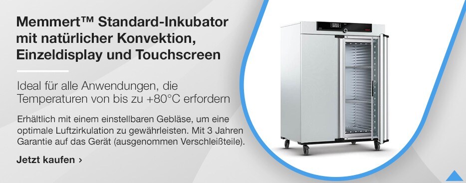 Memmert&trade; Standard-Inkubator mit nat&uuml;rlicher Konvektion, Einzeldisplay und Touchscreen