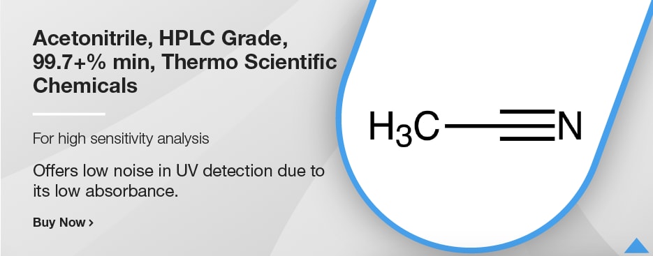 Acetonitrile, HPLC-Gütegrad, 99,7 +% min, Thermo Scientific Chemicals Acetonitrile, HPLC-Gütegrad, 99,7 +% min, Thermo Scientific Chemicals