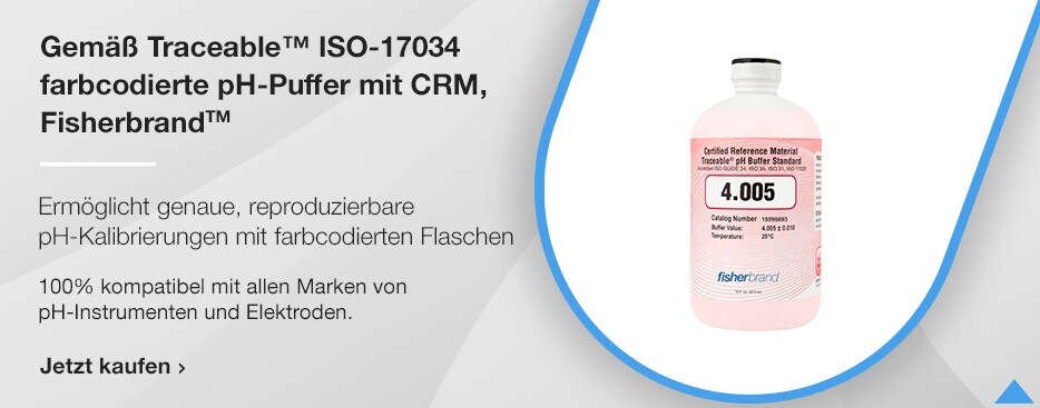 Gemäß Traceable™ ISO-17034 farbcodierte pH-Puffer mit CRM, Fisherbrand™ Gemäß Traceable™ ISO-17034 farbcodierte pH-Puffer mit CRM, Fisherbrand™