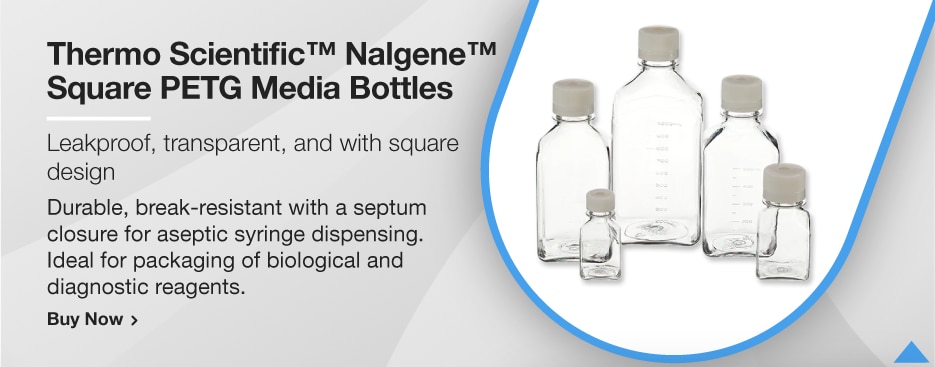 Thermo Scientific™ Nalgene™ Nalgene™ Quadratische Medienflaschen aus PETG